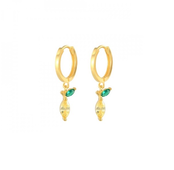 Boucles d'oreilles rondes pour femmes avec pendentif G751 1