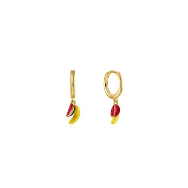 Boucles d'oreilles rondes pour femmes avec pendentif G751 6