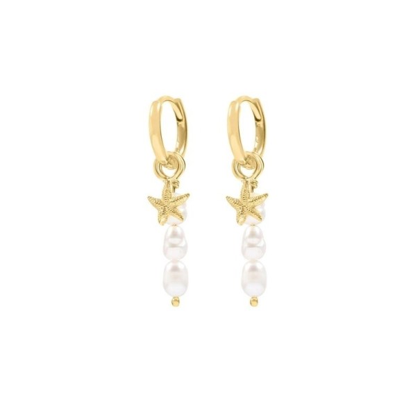 Boucles d'oreilles rondes pour femmes avec pendentifs doré 21