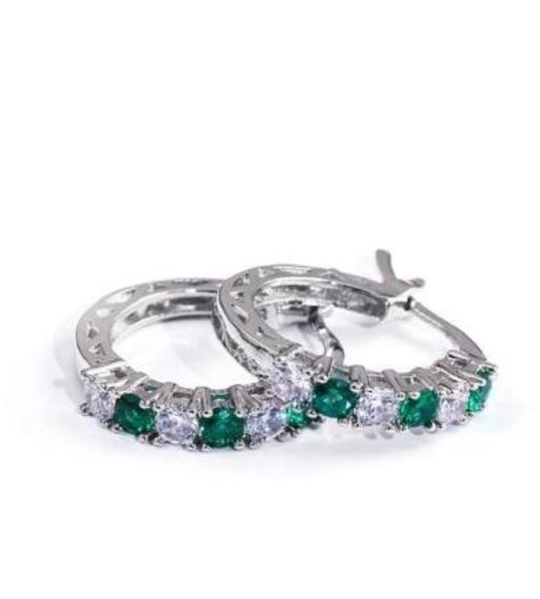 Boucles d'oreilles rondes pour femmes avec zircons G213 4