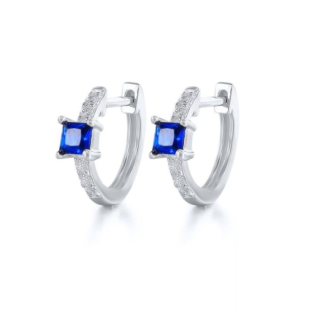 Boucles d'oreilles rondes pour femmes avec zircons G312 10