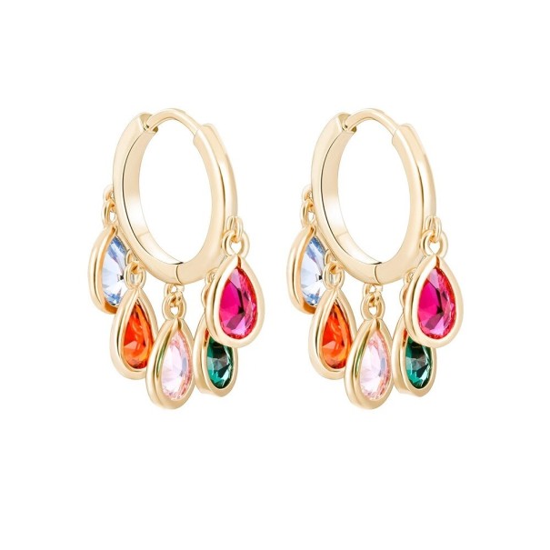 Boucles d'oreilles rondes pour femmes G1422 1