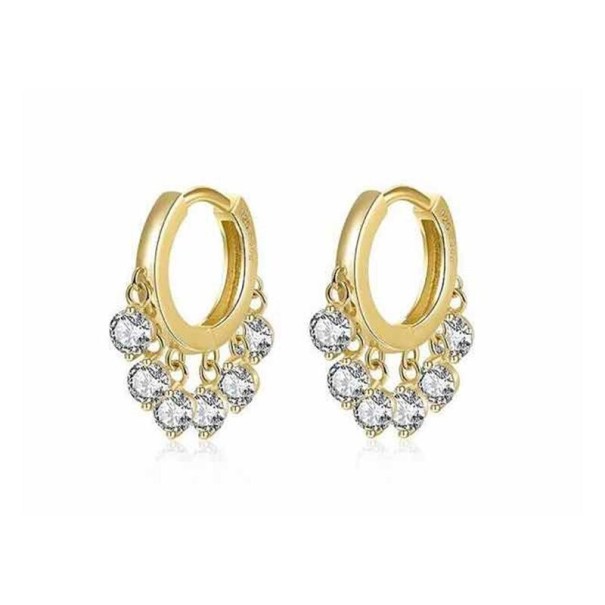 Boucles d'oreilles rondes pour femmes G1424 1