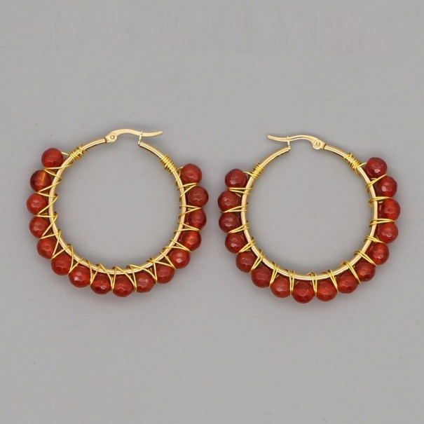 Boucles d'oreilles rondes pour femmes G273 14