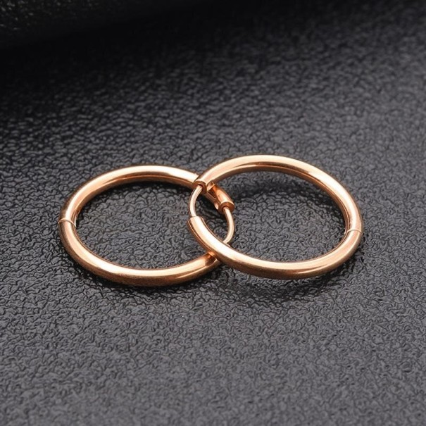 Boucles d'oreilles rondes pour femmes G308 vieux rose 20 mm