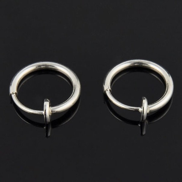 Boucles d'oreilles rondes pour femmes G328 argenté