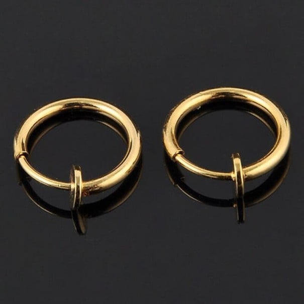 Boucles d'oreilles rondes pour femmes G328 doré