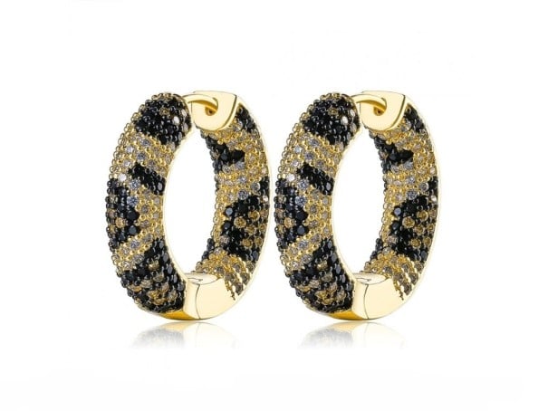Boucles d'oreilles rondes pour femmes G458 doré
