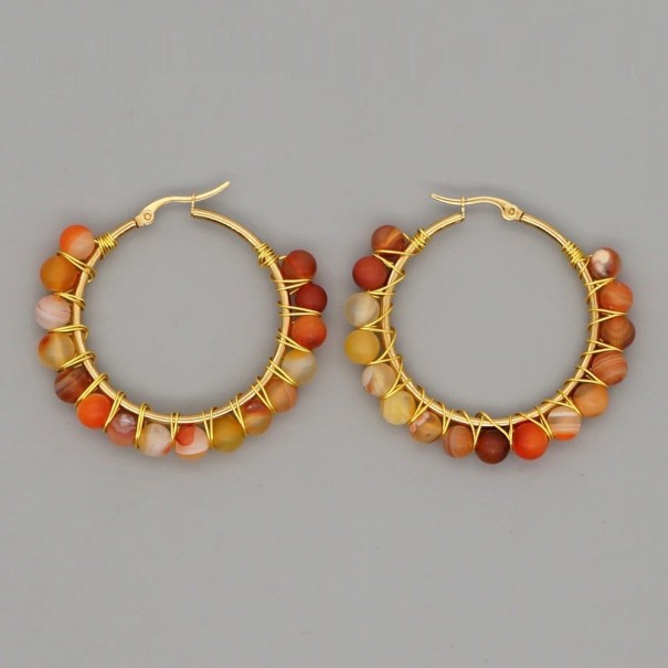 Boucles d'oreilles rondes pour femmes G507 7