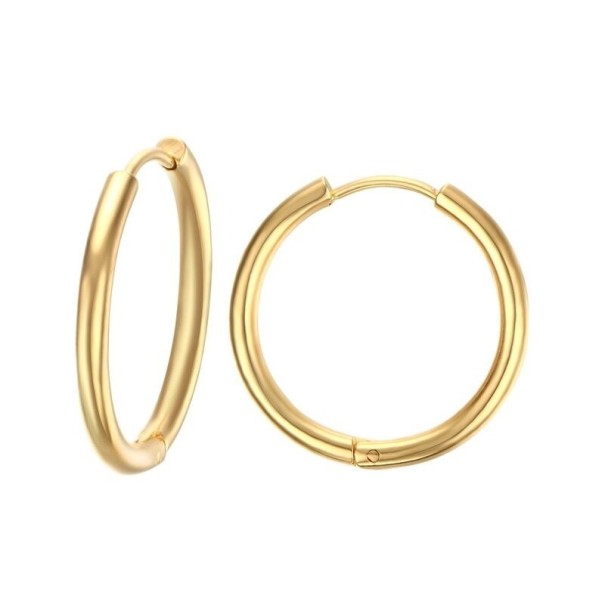 Boucles d'oreilles rondes pour femmes G796 doré 11 mm