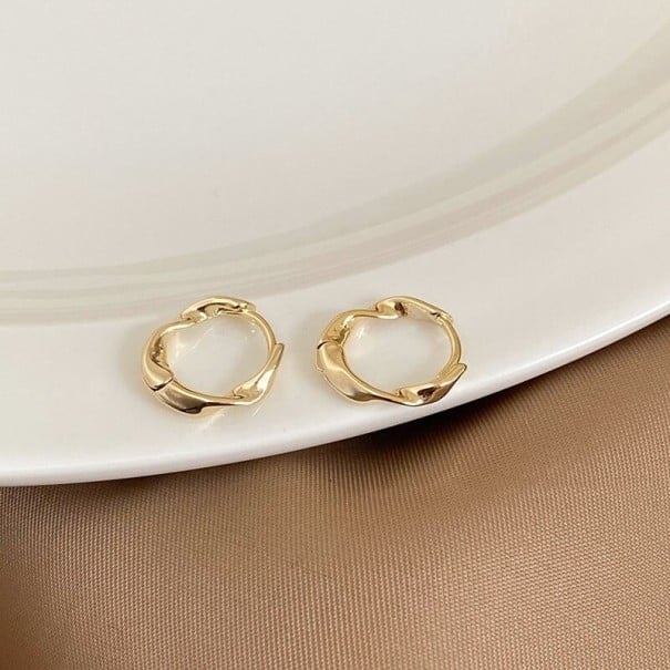 Boucles d'oreilles rondes pour femmes H860 doré
