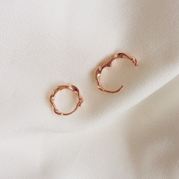 Boucles d'oreilles rondes pour femmes H860 vieux rose
