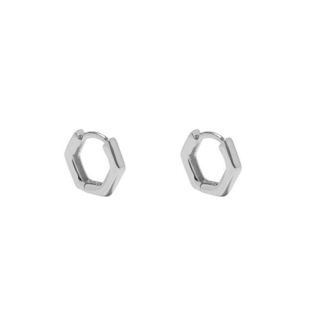 Boucles d'oreilles rondes pour femmes R29 argenté 2