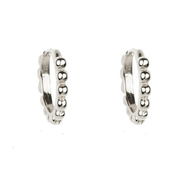 Boucles d'oreilles rondes pour femmes R42 argenté 1