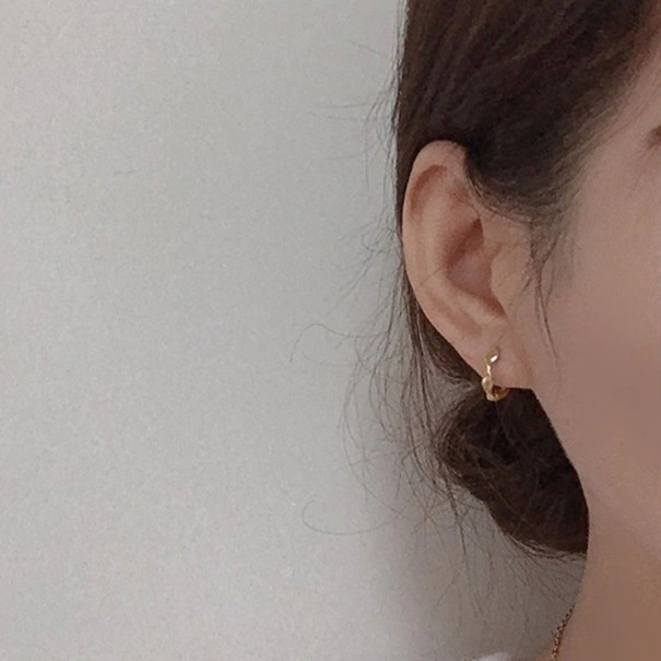 Boucles d'oreilles rondes pour femmes R64 vieux rose