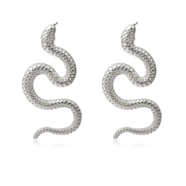 Boucles d'oreilles serpent pour femmes H710 argenté