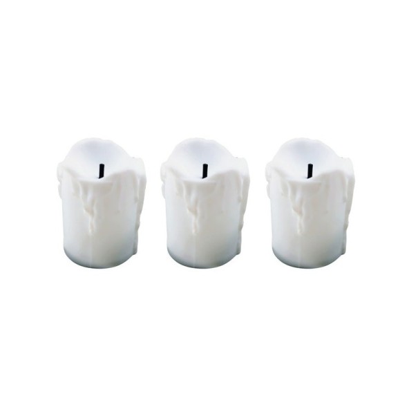 Bougies LED 3 pcs blanc