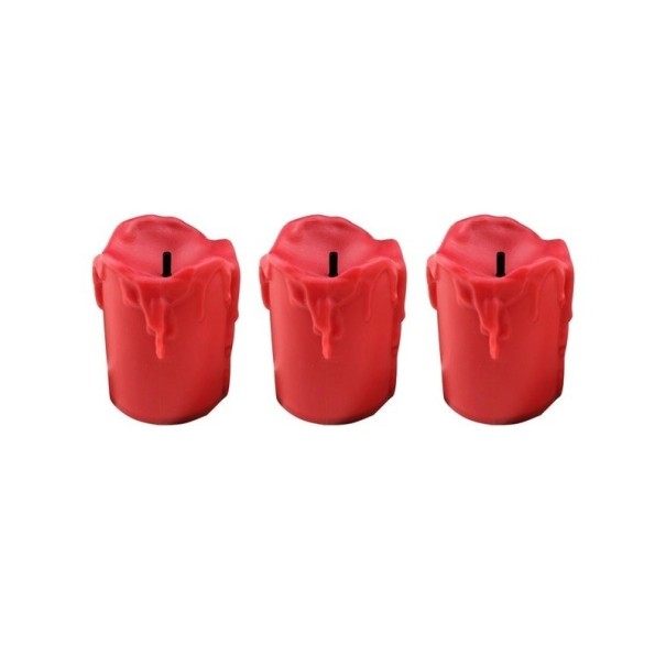 Bougies LED 3 pcs rouge