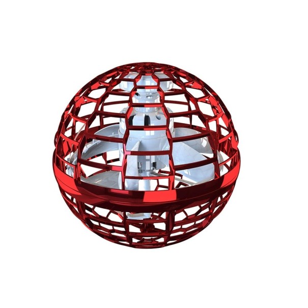 Boule spinner LED volante rouge