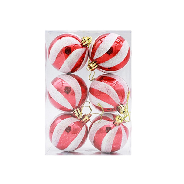 Boules de Noël rouges 6 cm 6 pcs 1
