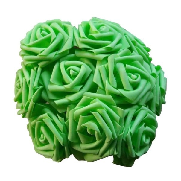 Bouquet decorativo di rose - 10 pezzi verde