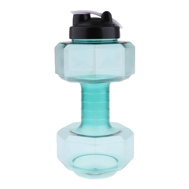 Bouteille d'eau en forme d'haltère 2600 ml turquoise