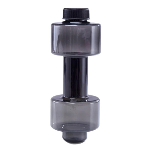 Bouteille d'eau en forme d'haltère 550 ml noir