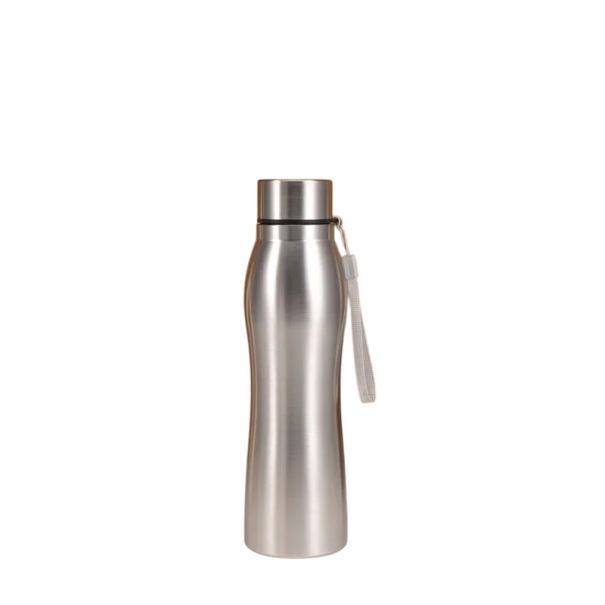 Bouteille en acier inoxydable 1000 ml Bouteille argentée en acier inoxydable avec bouchon Bouteille de sport Bouteille de voyage Bouteille de fitness 1
