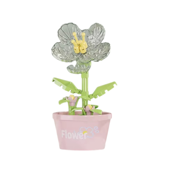 Bouwset bloemen Berglotus 5.4 x 5 x 8.8 cm 45 stks Mini micro stenen decoratieve boeket bloemen voor creatie decoratie van interieur en ontspannend 1