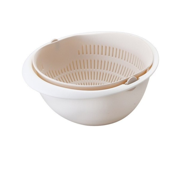 Bowl with Rotating Strainer beige