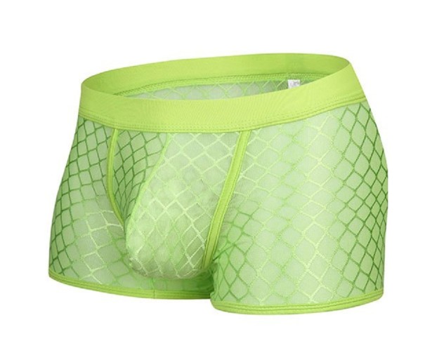 Boxeri eleganți pentru bărbați A8 verde deschis L