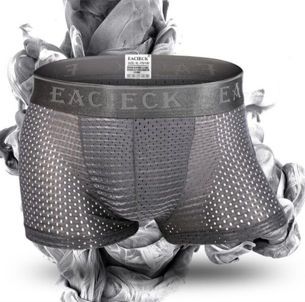 Boxers confortables pour hommes gris XL