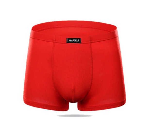 Boxers en bambou pour hommes rouge M