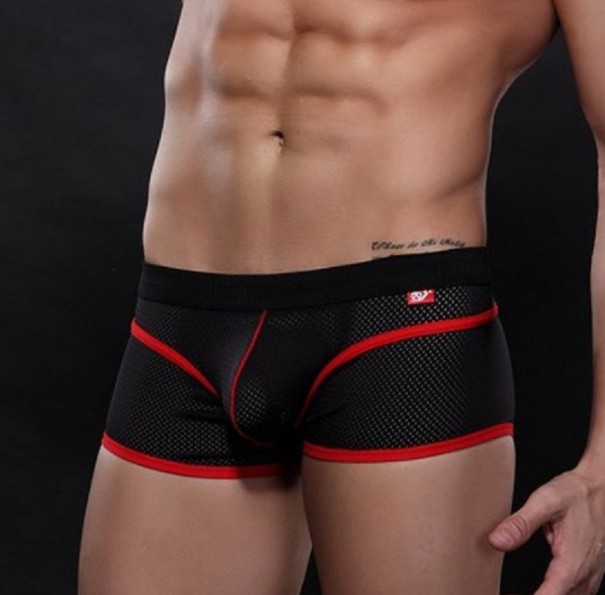 Boxers en nylon pour hommes noir M