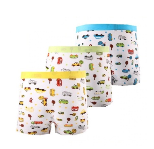 Boxers para rapazes com carros - 3 unid 4-6 anos