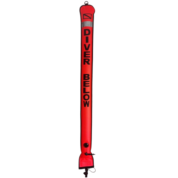 Boya de señalización para buceo SMB 1,8 m Boya de seguridad inflable de nylon 210D con capa de TPU Boya de señalización de superficie con sujeción 1