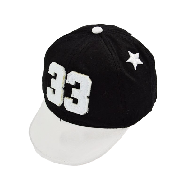 Boys' Cap with Number black