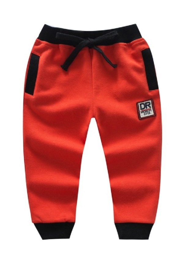 Boys' Cotton Joggers J904 red 12-18 months