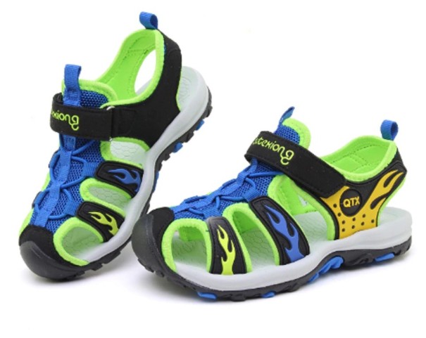 Boys' Sandals with Flames green 31