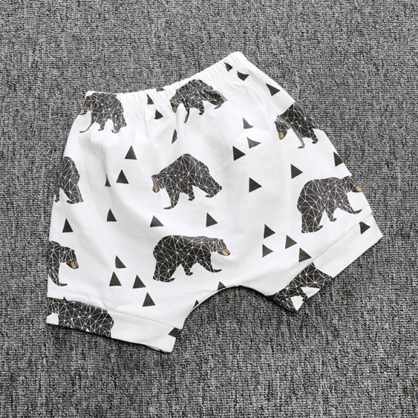 Boys' Shorts with Bears - White 12-18 months