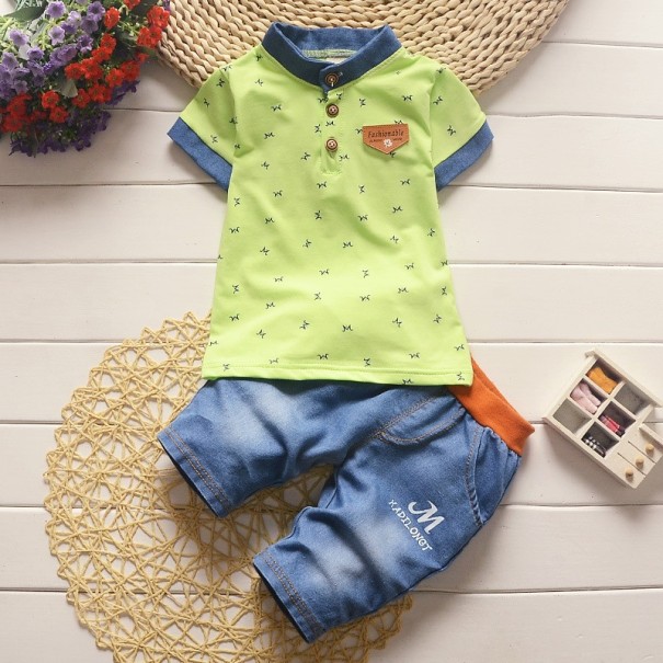 Boys' T-shirt and Shorts Set J1948 green 4