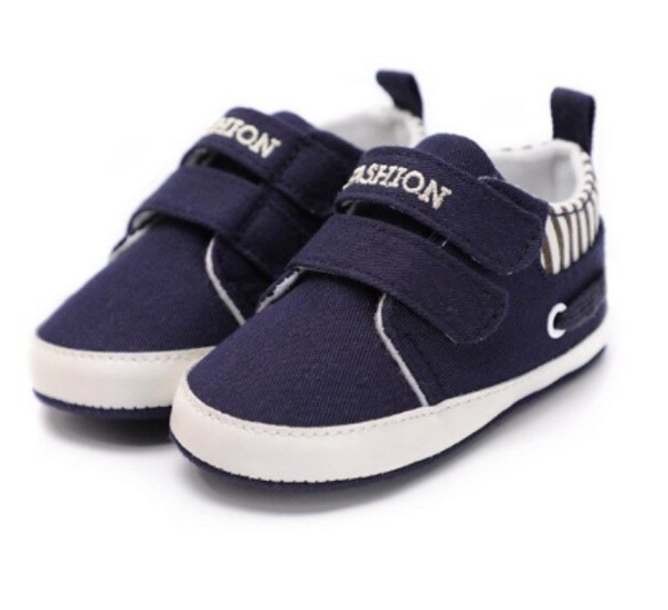 Boys' Velcro Booties dark blue 12-18 months