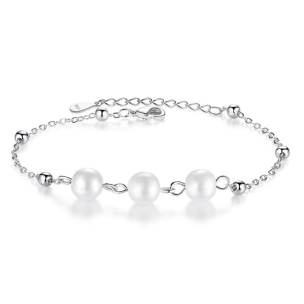 Bracciale a catena da donna con perle H115 1