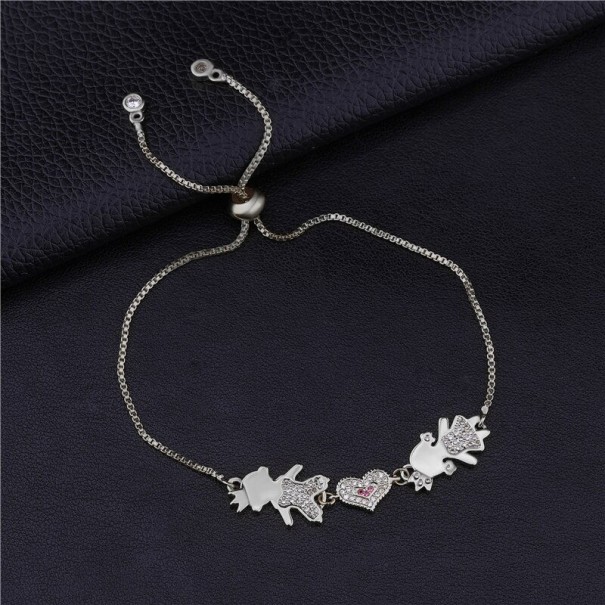 Bracciale a catena da donna famiglia argento 7