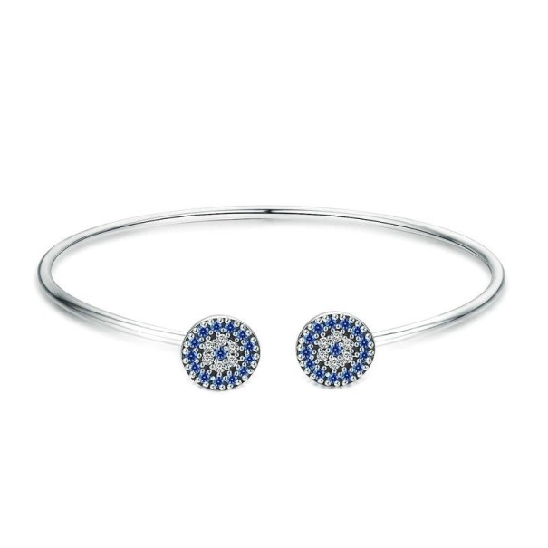 Bracciale aperto da donna con pietre blu 1
