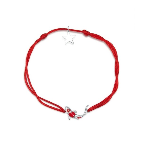 Bracciale da donna con cordino e pesce e stella 1