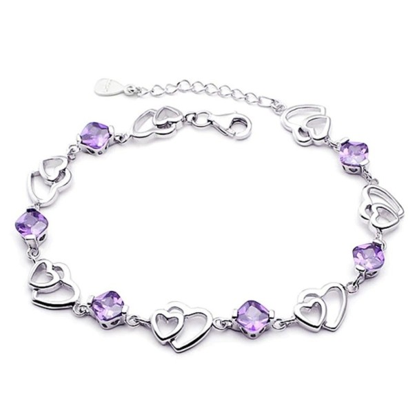 Bracciale da donna con cuori e pietre 1