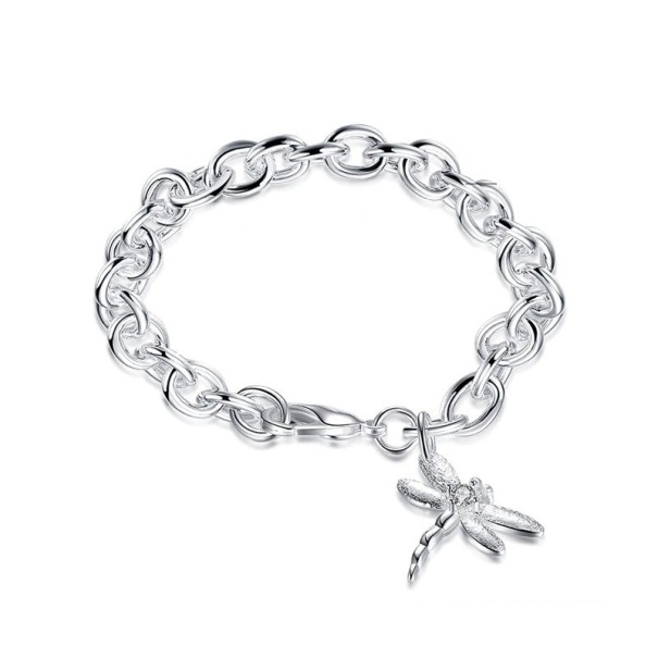 Bracciale da donna con grandi anelli e libellula 1
