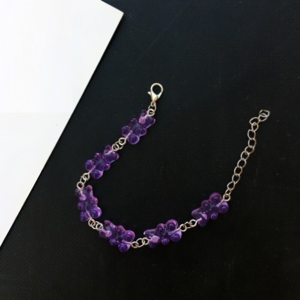 Bracciale da donna con orsetti viola