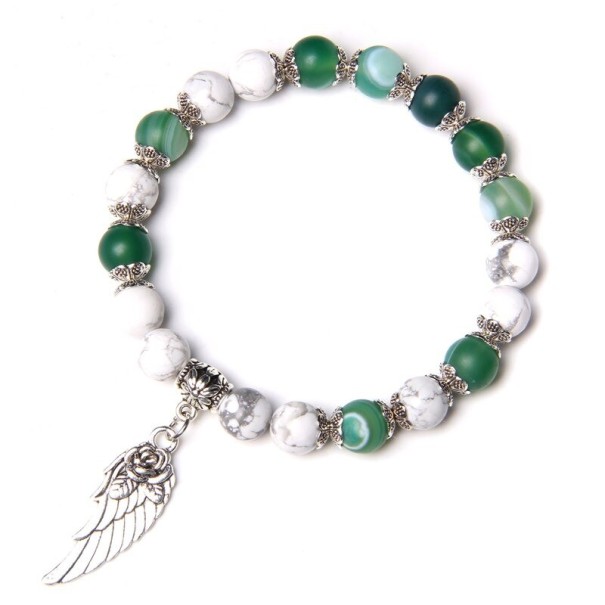 Bracciale da donna con perline e ali 21 cm 6